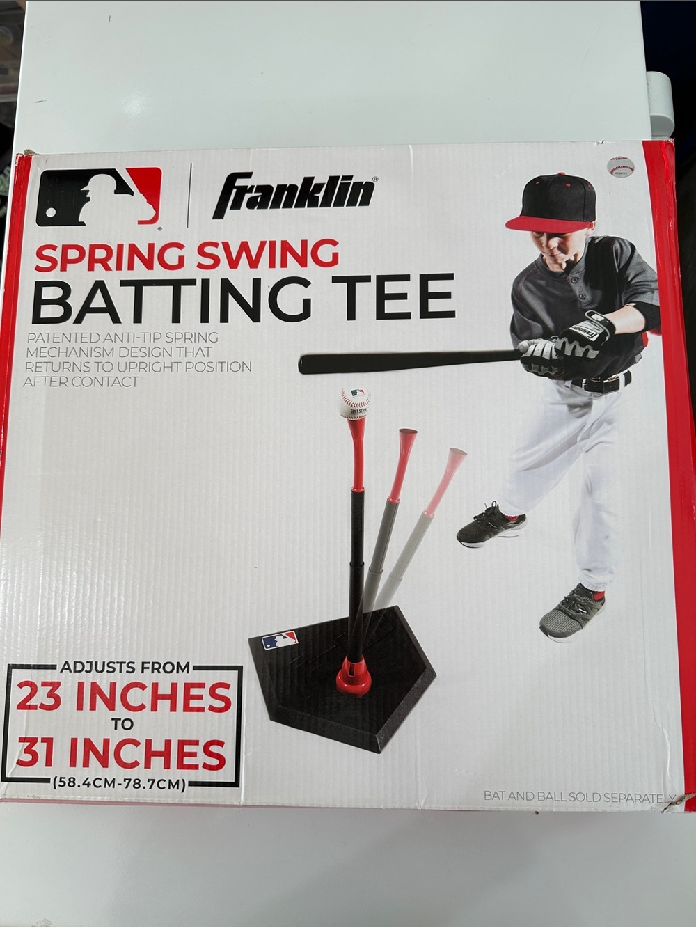 Franklin Kids Spring Swing Batting Tee - Red/Black